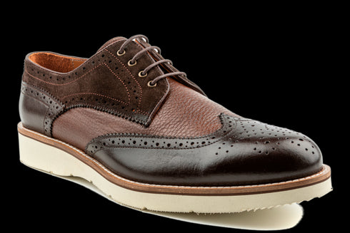 Full Grain Leather Wingtip Derby Dress Sneakers